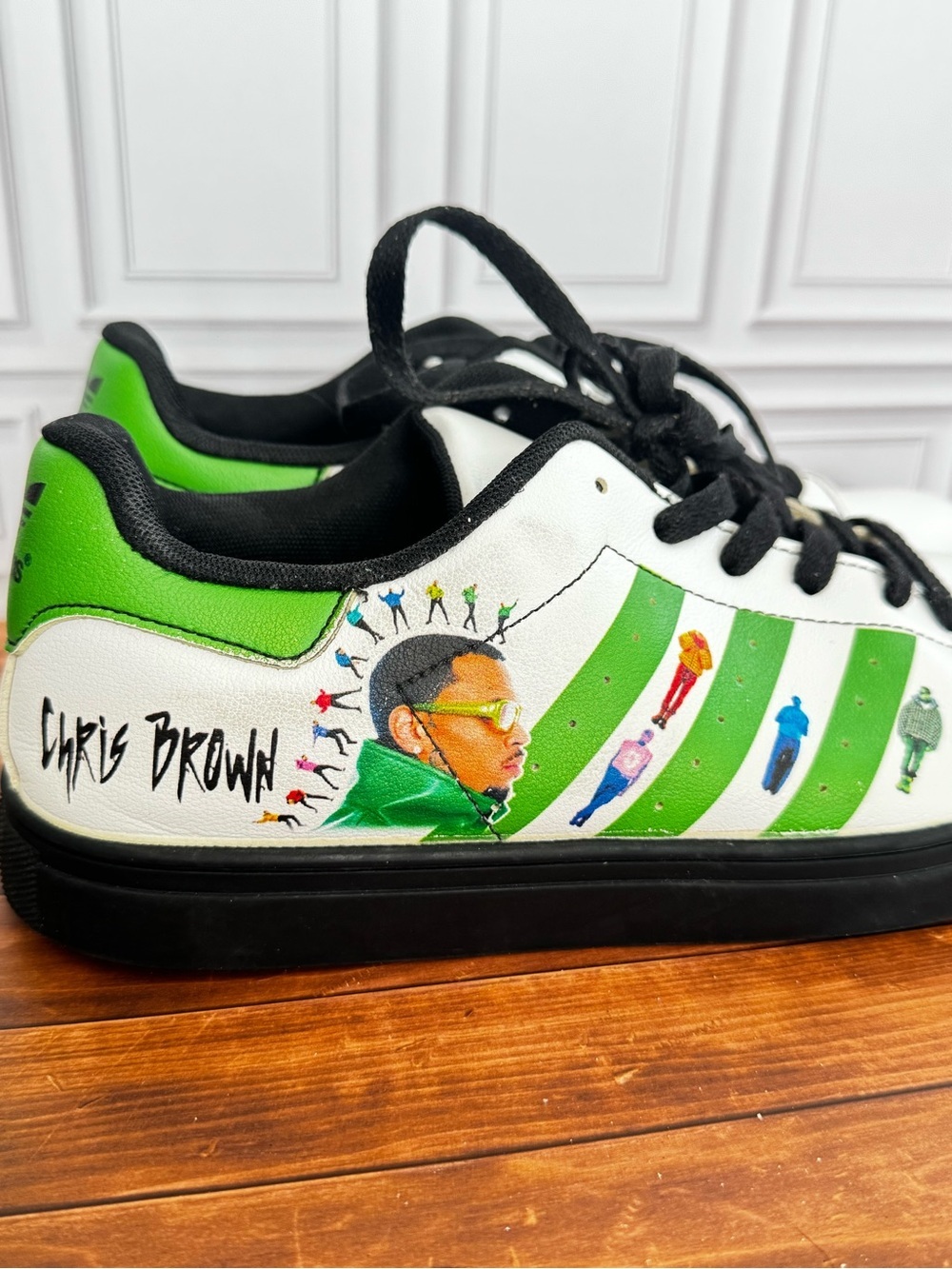Chris Brwn Adidas Graphic Low-Top Sneakers